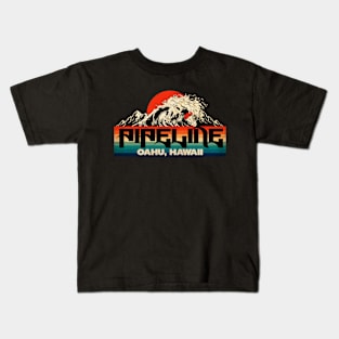 Pipeline Oahu Big Wave Kids T-Shirt